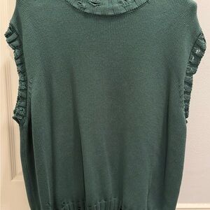 Marni Green Distressed Sweater Vest NWT size 50